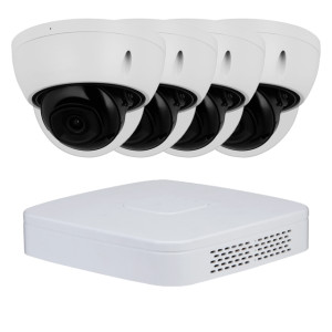 Goliath IP Videoüberwachung | 4x4MP | Starlight | 2,8mm | WDR | 30m IR | 4 Kanal NVR Rekorder | SMD+ | IVS