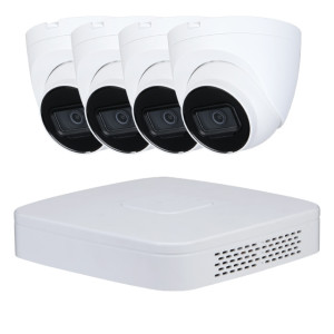 Goliath IP Videoüberwachung | 4x8MP | Starlight | 2,8mm | WDR | 30m IR | 4 Kanal NVR Rekorder | SMD+ | IVS