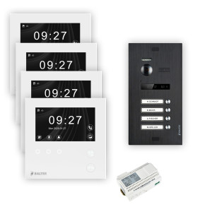 Balter EVO HD Mini Videotürsprechanlage 1-6 Teilnehmer - Schwarz - 4 - 4 ohne Wifi
