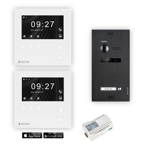 Balter EVO HD Mini Videotürsprechanlage 1-6 Teilnehmer - Schwarz - 1 - 2 (1 ohne, 1 mit Wifi)