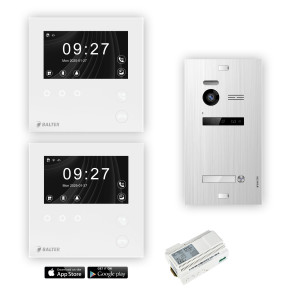 Balter EVO HD Mini Videotürsprechanlage 1-6 Teilnehmer - Silber - 1 - 2 (1 ohne, 1 mit Wifi)