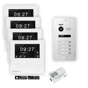 Balter EVO HD Mini Videotürsprechanlage 1-6 Teilnehmer - Silber - 4 - 4 mit Wifi