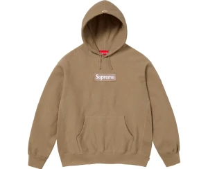 Supreme Box Logo Hooded Sweatshirt Dark Sand FW23 - Rozmiar: XL