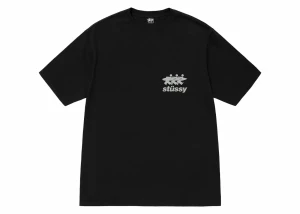 Stussy Surfwalk Pigment Dyed Tee Black - Rozmiar: M