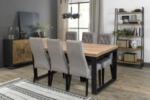 Stół prostokątny rozkładany SILLA  + krzesła K125 6 szt.