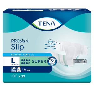 Tena Slip ProSkin Super, pieluchomajtki na rzepy, chłonność 7/8 - L, 30 szt.