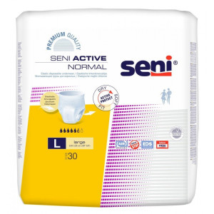 Seni Active Normal, majtki chłonne zakładane jak bielizna Opakowanie 30szt - L