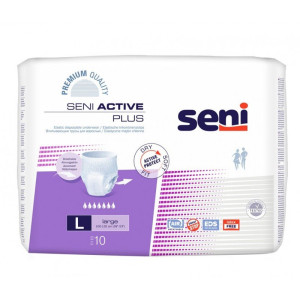 Seni Active Plus, majtki chłonne zakładane jak bielizna, - 10 szt. - L
