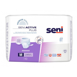 Seni Active Plus, majtki chłonne zakładane jak bielizna, - 10 szt. - M