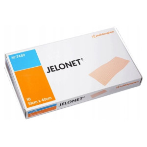 Smith & Nephew Jelonet, jałowy parafinowy opatrunek z gazy oparzenia odleżyny owrzodzenia rany - 40x10cm, 10 szt.