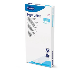 Hartmann Hydrofilm opatrunek foliowy jałowy przezroczysty ochronny przed wtórnym zakażeniem zabezpieczenie tatuażu, ran, cewników - 10x25cm, 25 szt.