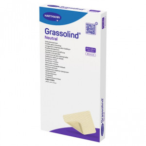 Hartmann Grassolind neutral – jałowy opatrunek siatkowy na oparzenia i rany przewlekłe - 10x20cm, 30 szt.