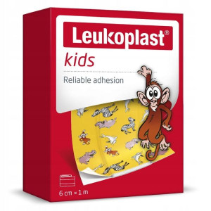 Leukoplast Kids 6 cm x 1 m, plaster do cięcia z opatrunkiem dla dzieci - 1 szt.