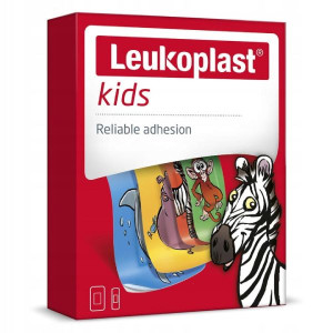 Leukoplast Kids, plastry z opatrunkiem dla dzieci, w 2 rozmiarach - 12 szt.