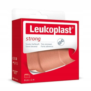Leukoplast Strong, plaster z opatrunkiem o mocnej przylepności - 1 szt. - 8cmX1m