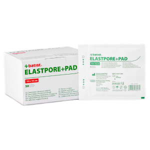Batist Elastpore+PAD, samoprzylepny plaster opatrunkowy z wkładem chłonnym, - 1szt. - 10x10cm