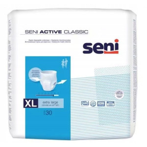 Seni Active Classic, majtki chłonne zakładane jak bielizna - 30 szt. - XL