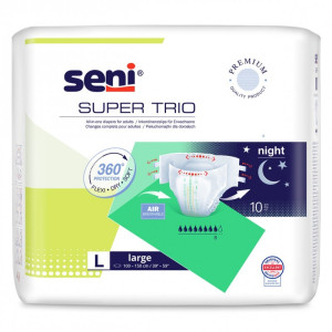 Seni Super Trio, pieluchomajtki dla dorosłych zapinane na rzepy nietrzymanie moczu - L