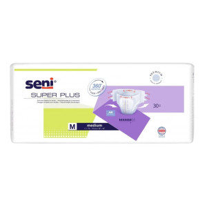 Seni Super Plus pieluchomajtki na rzepy, pampersy dla dorosłych - M