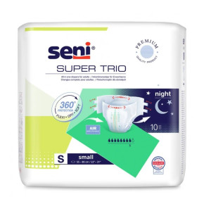 Seni Super Trio, pieluchomajtki dla dorosłych zapinane na rzepy nietrzymanie moczu - S