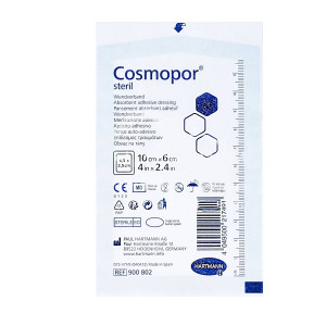 Hartmann Cosmopor Steril, jałowy opatrunek plaster na rany odporny na zachlapanie - 1 szt., 6x10cm