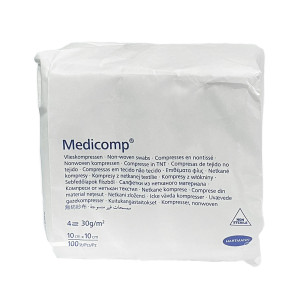 Hartmann Medicomp, kompresy z włókniny, niejałowe - 100 szt - 10x10cm