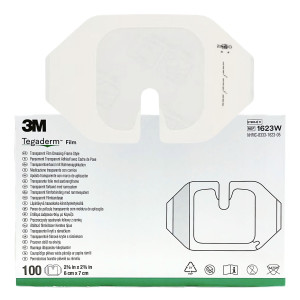 3M Tegaderm Film 1623W 6 cm x 7 cm przezroczysty opatrunek foliowy wkłucia rany cewniki - 100 szt., 6x7cm