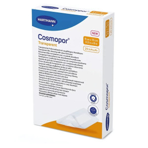 Hartmann Cosmopor Transparent przezroczysty opatrunek wodoodporny foliowy z warstwą chłonną - 9x15cm, 25 szt.