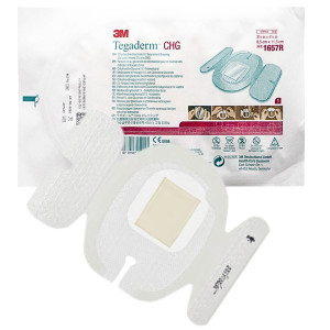3M Tegaderm CHG 1657R 8.5 x 11.5 cm, przezroczysty opatrunek zabezpieczania miejsc wkłucia. - 1 szt.