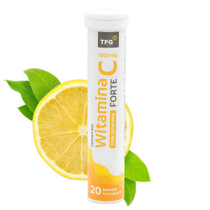 TFG Witamina C Forte 1000mg suplementy diety 20 tabletki musujące smak cytryny