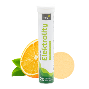 TFG Elektrolity suplementy diety Senior 20 tabletek musujących smak pomarańczy
