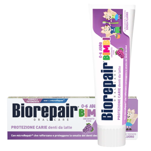 Biorepair Kids 0-6 Grape pasta do zębów dla dzieci bez fluoru winogronowa Tubka 50ml