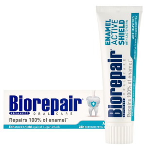 BIOREPAIR Active Shield Pasta do zębów odbudowa szkliwa Bez Fluoru 75ml