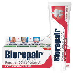 BIOREPAIR Fast Sensitive Repair pasta do zębów na nadwrażliwość bez fluoru 75ml