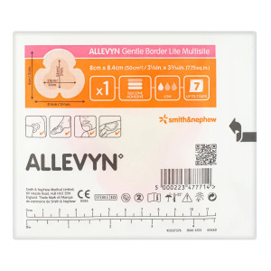 SMITH&NEPHEW ALLEVYN Gentle Border Lite Multisite - opatrunek piankowy sterylny - 8x8,4cm, 1 szt.