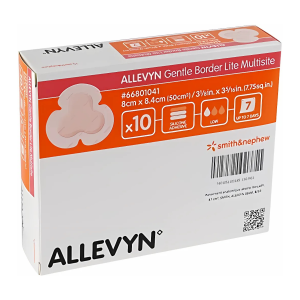 SMITH&NEPHEW ALLEVYN Gentle Border Lite Multisite - opatrunek piankowy sterylny - 8x8,4cm, 10 szt.