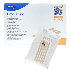Hartmann Omnistrip paski plastry do zamykania ran bez szwów hypoalergiczne - 6mmx101mm, 50 Blistrów