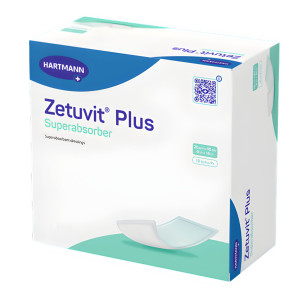 Zetuvit Plus® SUPERABSORBER – czterowarstwowy opatrunek superchłonny z podszewką, wysoka chłonność i ochrona rany