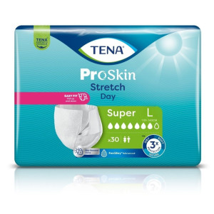 TENA Stretch ProSkin Super Day – pieluchomajtki na rzepy elastyczne dla dorosłych na nietrzymanie moczu