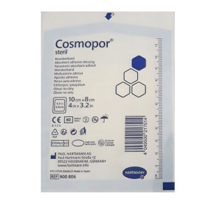 Hartmann Cosmopor Steril, jałowy opatrunek plaster na rany odporny na zachlapanie - 1 szt., 8x10cm
