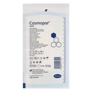 Hartmann Cosmopor Steril, jałowy opatrunek plaster na rany odporny na zachlapanie - 1 szt., 8x15cm
