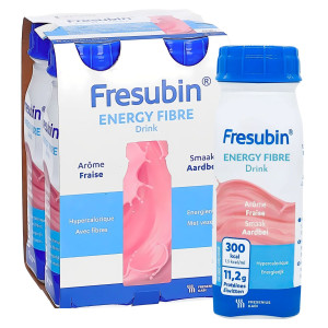 FRESUBIN ENERGY Fibre Drink Aardbei smak truskawka 4x 200ml