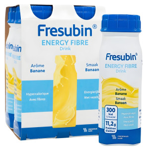 FRESUBIN ENERGY FIBRE Drink Banana - smak banan 4×200 ml – żywność specjalnego przeznaczenia medycznego