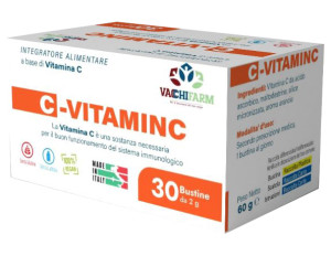 VACCHIFARM Srl Integratore vitamin C C Vitaminc 30 Bustine &ndash; Vitamina C in Polvere Solubile per Sistema Immunitario e Stanchezza