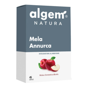 ALGEM NATURA Srl Algem Integratore Mela Annurca 45 Capsule &ndash; Supporto Naturale per Colesterolo e Benessere di Capelli e Unghie
