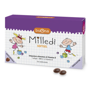 BUONA SpA SOCIETA' BENEFIT Milled&igrave; Integratore di Vitamina D per bambini 30 softgel