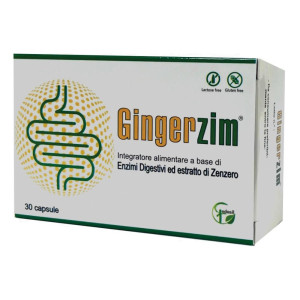 FEDESIL Srl Gingerzim 30 capsule - integratore con zenzero ed enzimi digestivi