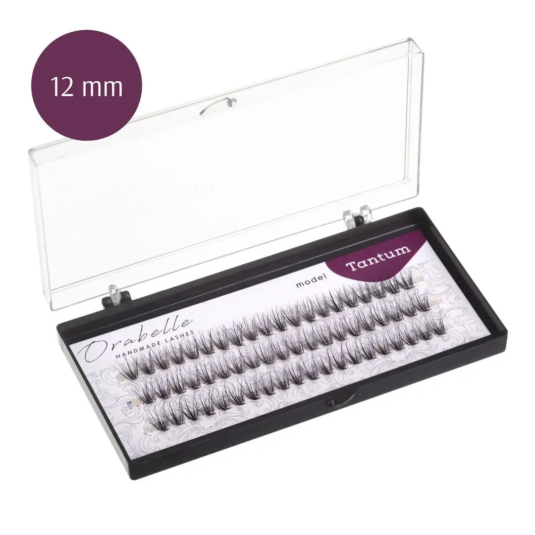 Kępki rzęs TANTUM – podwójna objętość 12 mm
