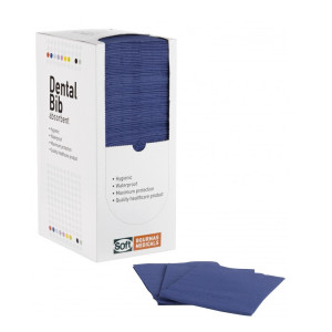 Οδοντιατρική πετσέτα Soft Care Plus με dispenser - Μπλε Σκούρο (125 τμχ) 108.081.DB