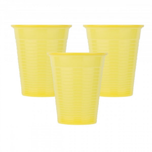 Bournas Medical Οδοντιατρικό Ποτηράκι 132.001.Y Κίτρινο 180ml (100τμχ)